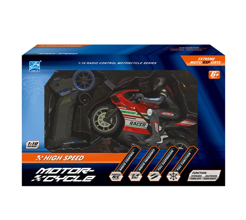 RC Motorcycles 1:6 1:10 Electric Motor RC Cars High Speed 4CH Remote Control Racing Motorcycle Drift Car Kids Xmas Festival Gift