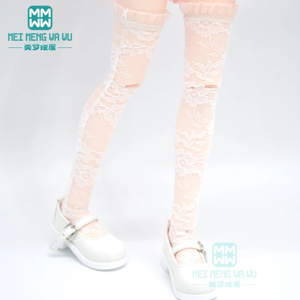 BJD Accessories for 1/3 BJD SD DD Doll Fashion Striped Socks, Reticulated Stockings, Lace Stockings
