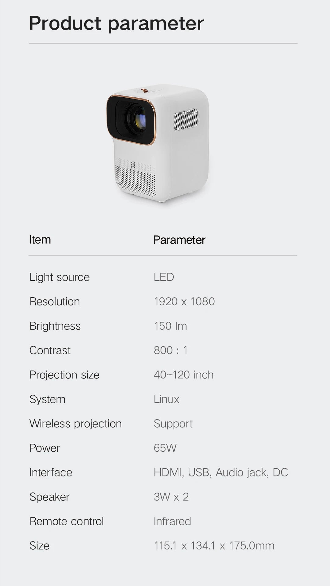 Hot Design Formovie Fengmi Xming Q1 SE Smart Mini Projecteur 250ANSI Lumens Native 1080P Portable LCD Projector