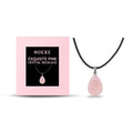 Hoexe Exquisite Powder Crystal Necklace Light Luxury Ins Simple Style Everyday Clavicle Chain with Gentle Temperament