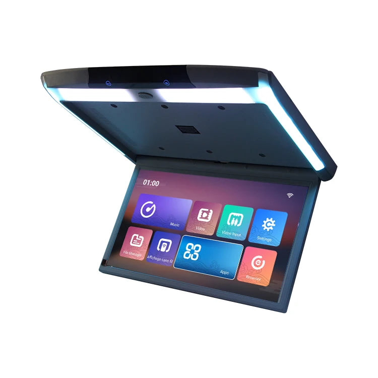 15.6 Inch Android Digital IPS Screen Flip Down Car LCD Roof Mounted Monitor Overhead Multimedia Video Ceiling Mount Display