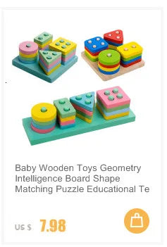 Montessori Toys 3D Puzzle Cartoon Animals Vehicle Cognitive Jigsaw Puzzle Wooden Toys for Children Baby Puzzle Game Gift