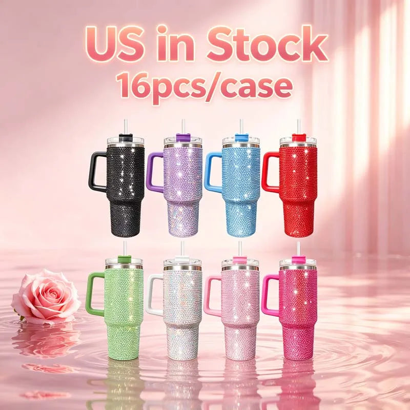 Us in Stock 40 OZ Insulated Office Use 20oz 24oz 32oz 40 OZ Flip Straw Tumbler for Home Office Outdoor Daily Use