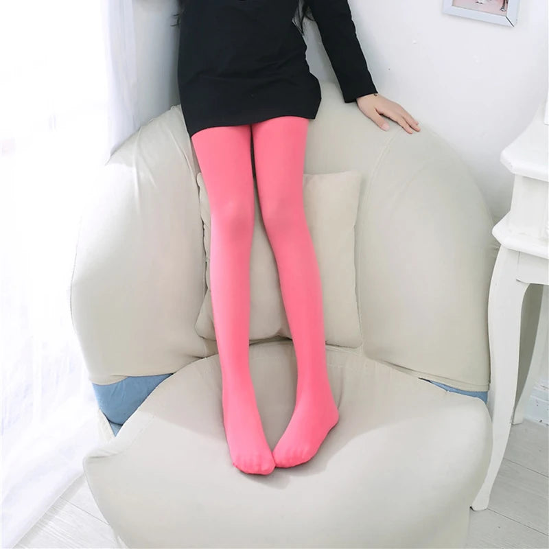 Summer Spring Candy Color Kids Girls Pantyhose Ballet Dance Tights for Infant Child Stocking Velvet Solid White Autumn Pantyhose