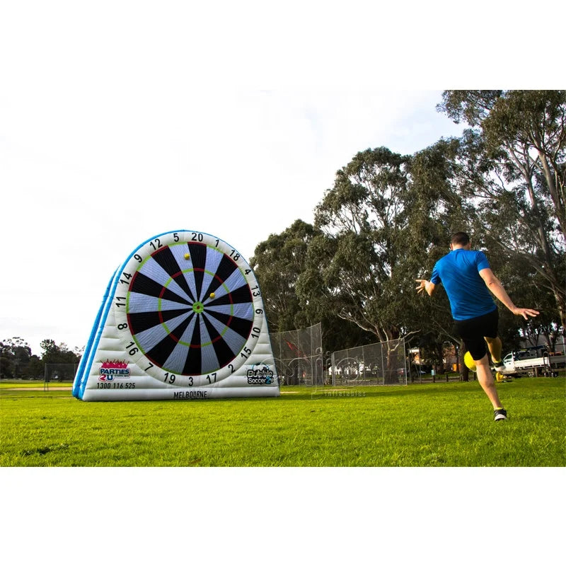 Custom Made 5m High Inflatable Soccer Dart Board Game, Inflatable Soccer Darts Footballs Dart Sport Game