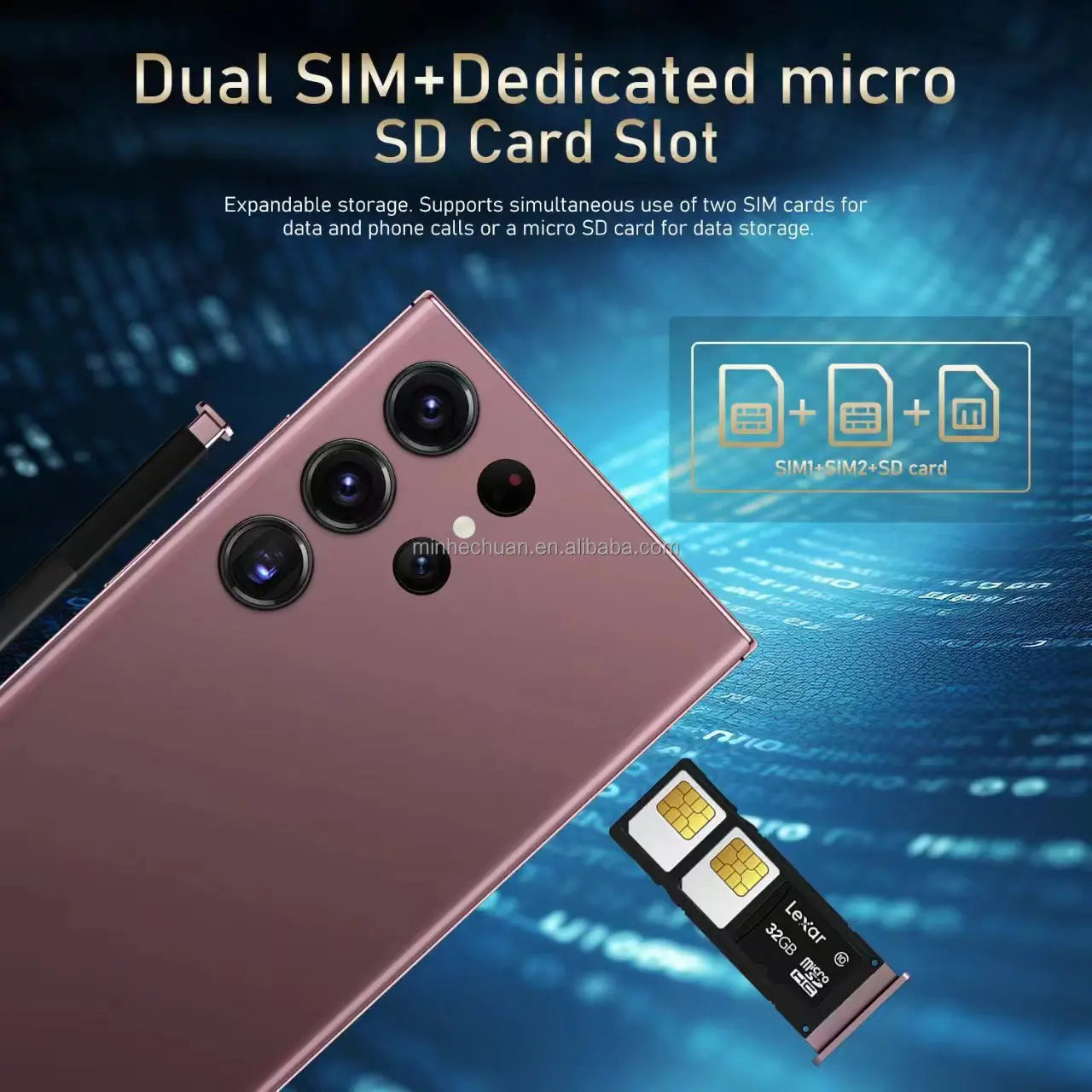 2024 Original Android 13 S24 ultra Phone Smartphone 16+1TB Mobile Phone Cell Gaming Phone 4G&5G 7.3 Inches Smartphone