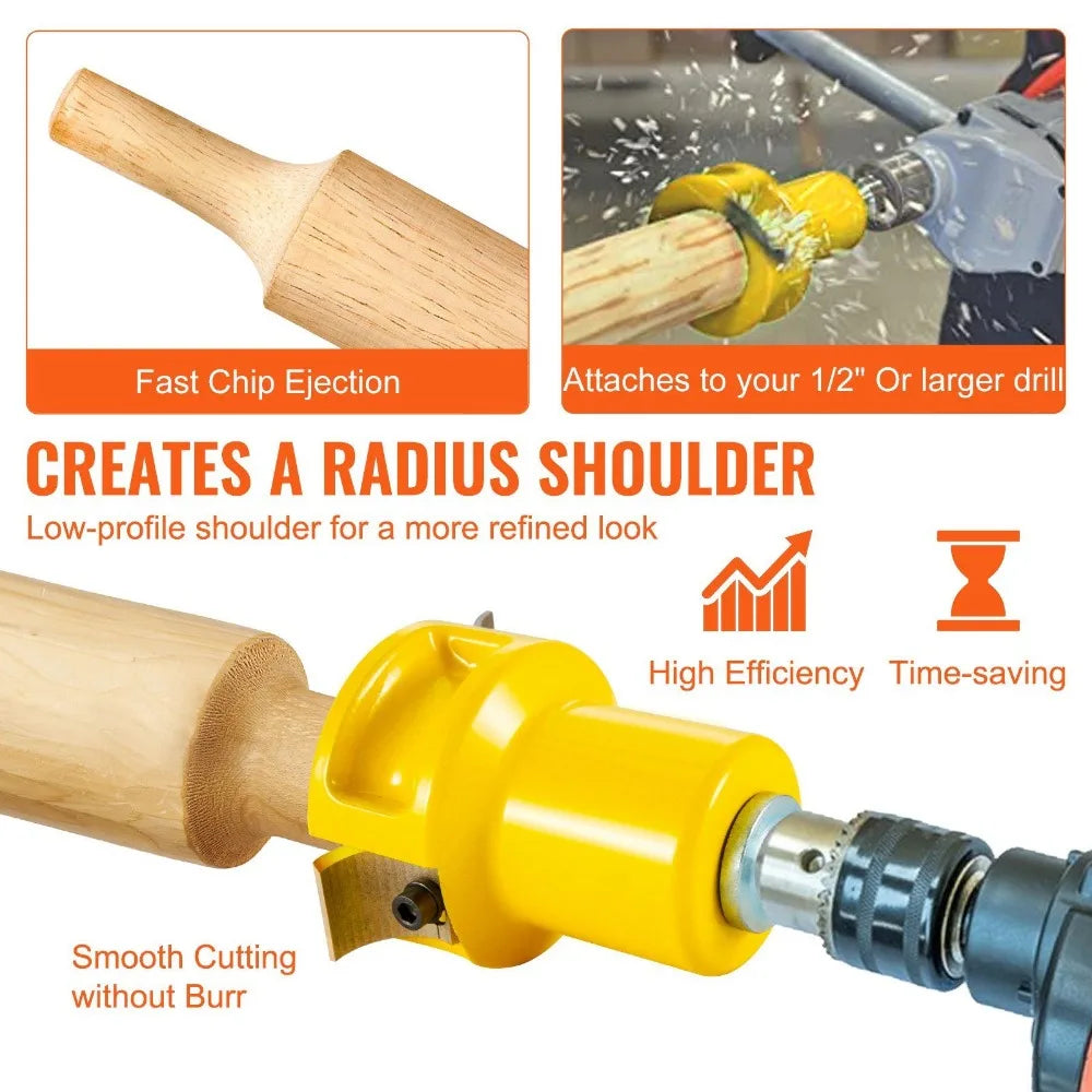 VEVOR Tenon Cutter, 1.5" / 38 mm Diameter, with Dual Curved Blades & Button Screws Home Master Kit