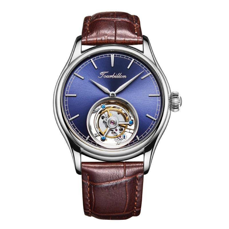 Montre Homme Original Brand Aesop 7005G Luxury Men Mechanical Watch Hollow Out Skeleton Tourbillon Watches