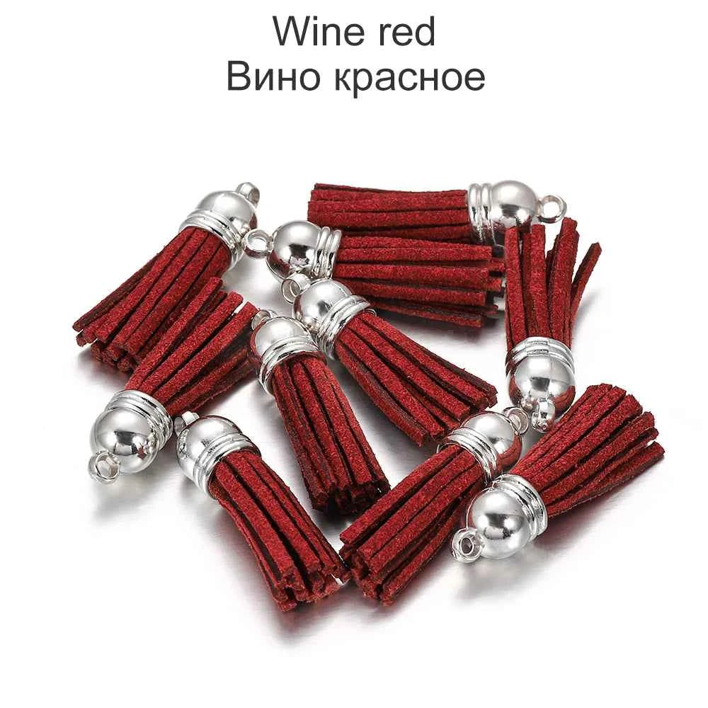 20-60pcs/lot 38mm Tassel Vintage Leather Tassels Fringe for Purl Macrame Pendant For DIY Jewelry Making Supplies Accessories
