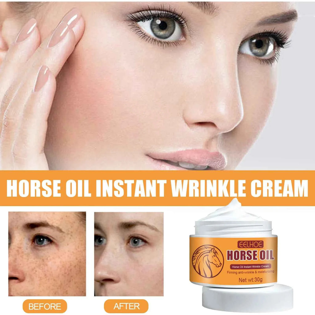 Eelhoe Instant Anti-Wrinkle Horse Oil Skin Care Firming Fine Lines Brightening Lightening Spots Wrinkle Reducing Facial Cream