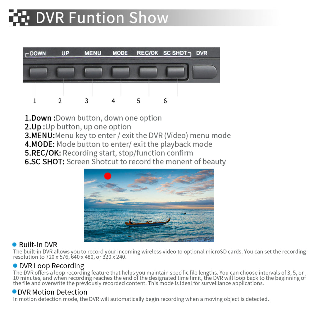 FEELWORLD PVR1032 | 10.1" 500cd/m² 5.8GHz High Brightness Build in Battery FPV Monitor Wireless Receiver Drone Monitor