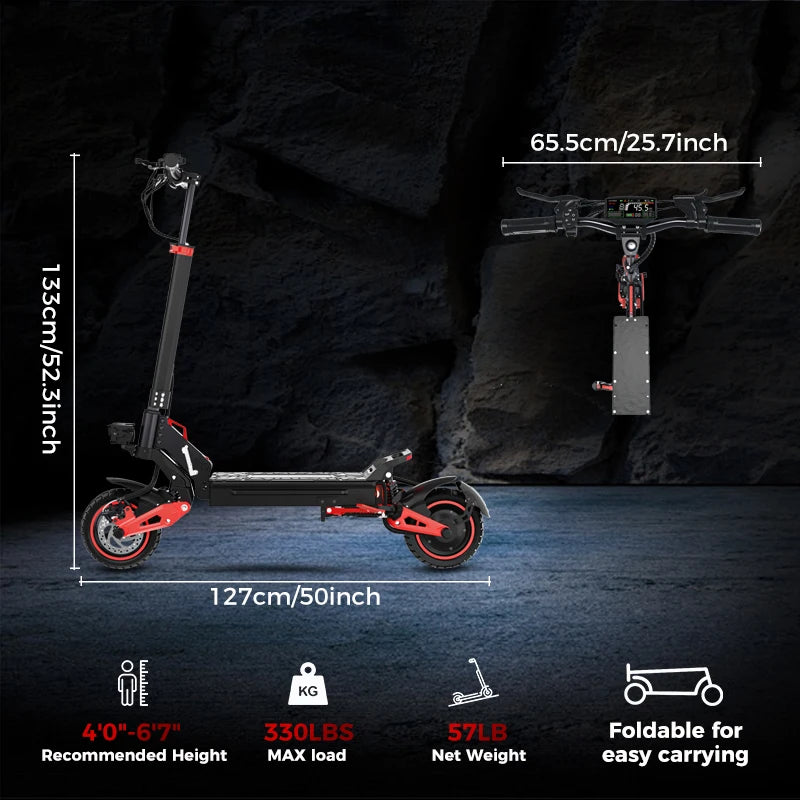 FREEBOY US EU Warehouse 11 Inch Fat Tire Dual Suspension Motor Escooter New 48V 18ah Off Road Foldable Electric Scooter for Sale
