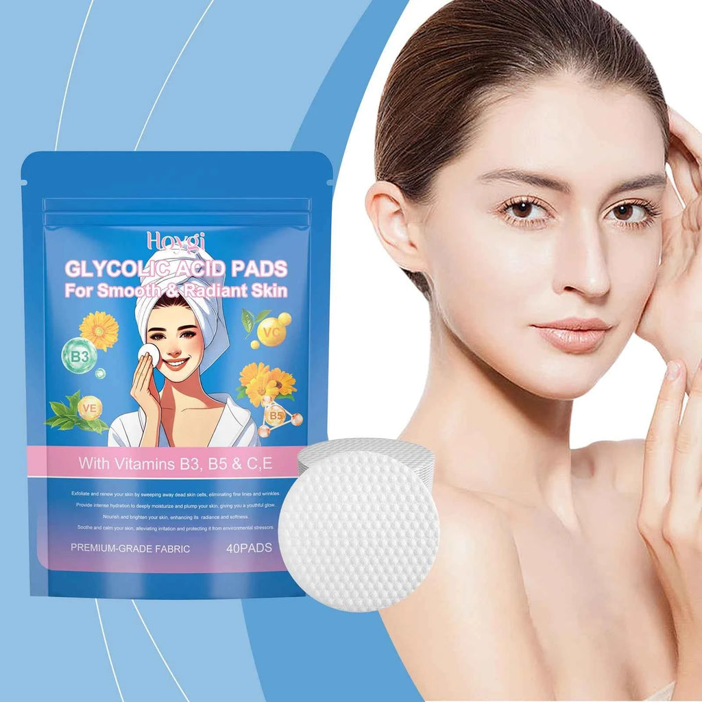 Hoygi Glycolic Acid Rejuvenation Cotton Sheet Deeply Cleans Facial Skin Pores Nourishes & Repairs Moisturizing Skin Care