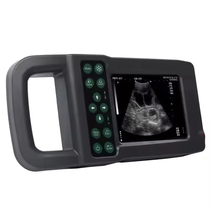 Handheld Veterinary Ultrasound Machine 5600H Rectal Convex Probe for Dog Bovine Swine Waterproof Scanner for Cattle