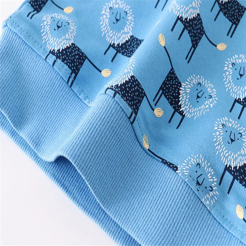 Jumping Meters New Arrival Rockets Print Autumn Winter Kids Clothes Boys Sweatshirts Cotton Long Sleeve Tops Hoodies Shirts