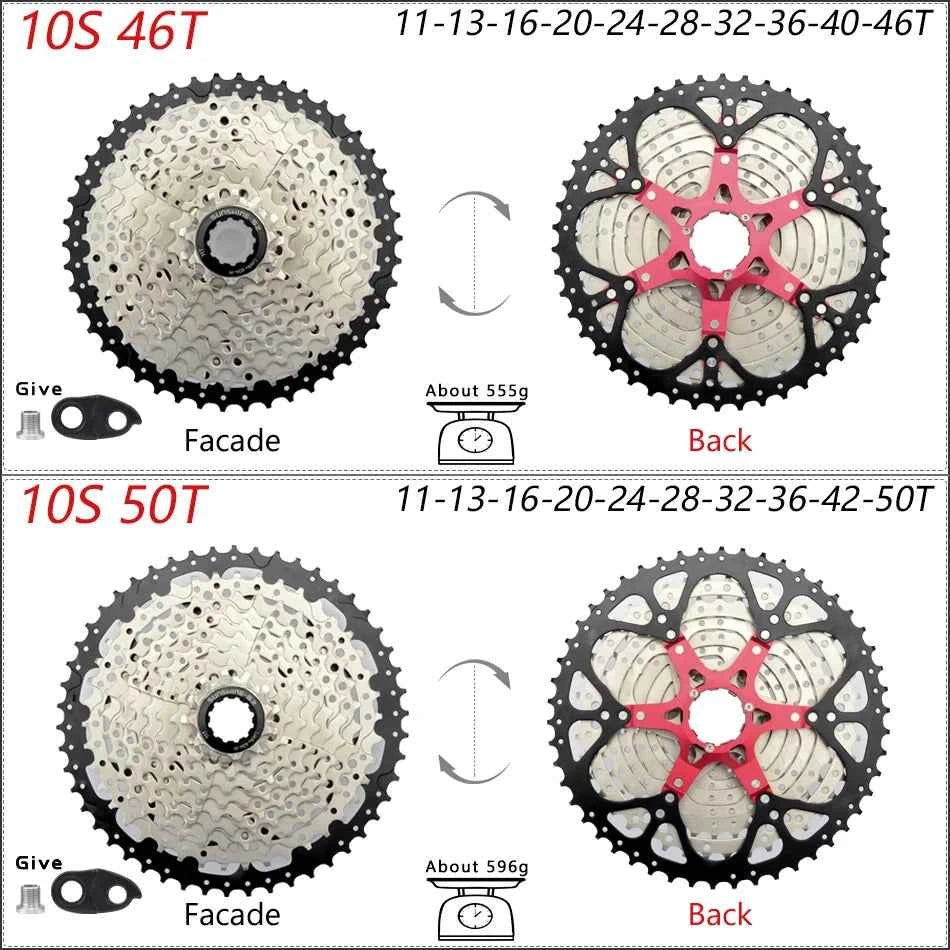 SUNSHINE Bicycle Cassette 8/9/10/11/12Speed Freewheel HG Structure Sprocket 32/36T/40T/42T/46T/50T/52T Flywheel For SHIMANO/SRAM
