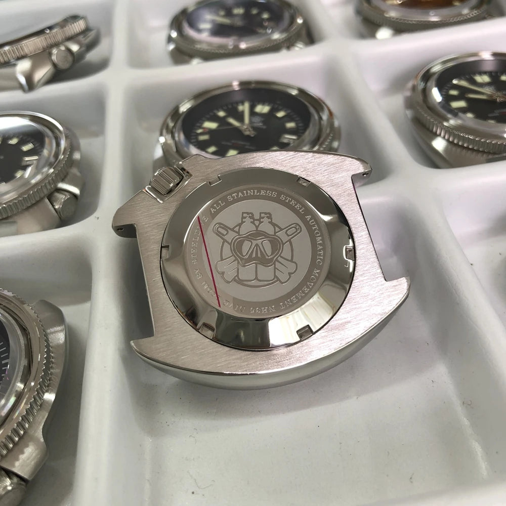 SD1970 Stock Supply Men Mechanical Watch Diving Wristwatch 200 Merter Water Resistance Stainless Steel Watch Relojes Hombre 2024