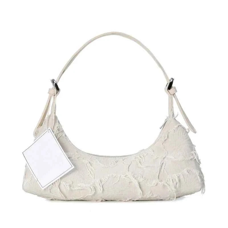Trendy Patchwork Canvas Underarm Bag Retro Women's Clutch Bag Designer Handbag luxury Shoulder Bags For Women Bolsa de hombro