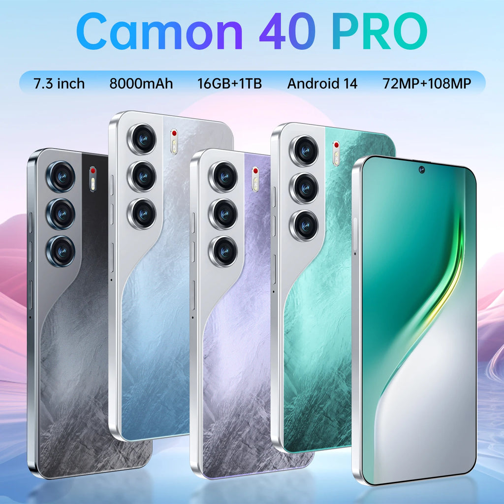 2025 Camon 40 Smartphone High Quality 5G 16GB 1TB Large HD Screen 108MP Rear Camera English Speaking Cellular (CDMA LTE)