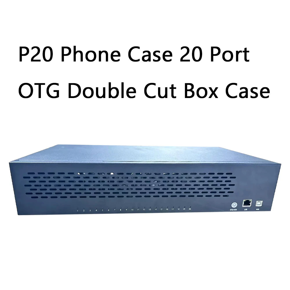 P30 Box Case HUB WiFi OTG Dual Cut Phone Case with Built-in Fans 20 Port Shell Motherboard Complete Set 110-240V Power Supply