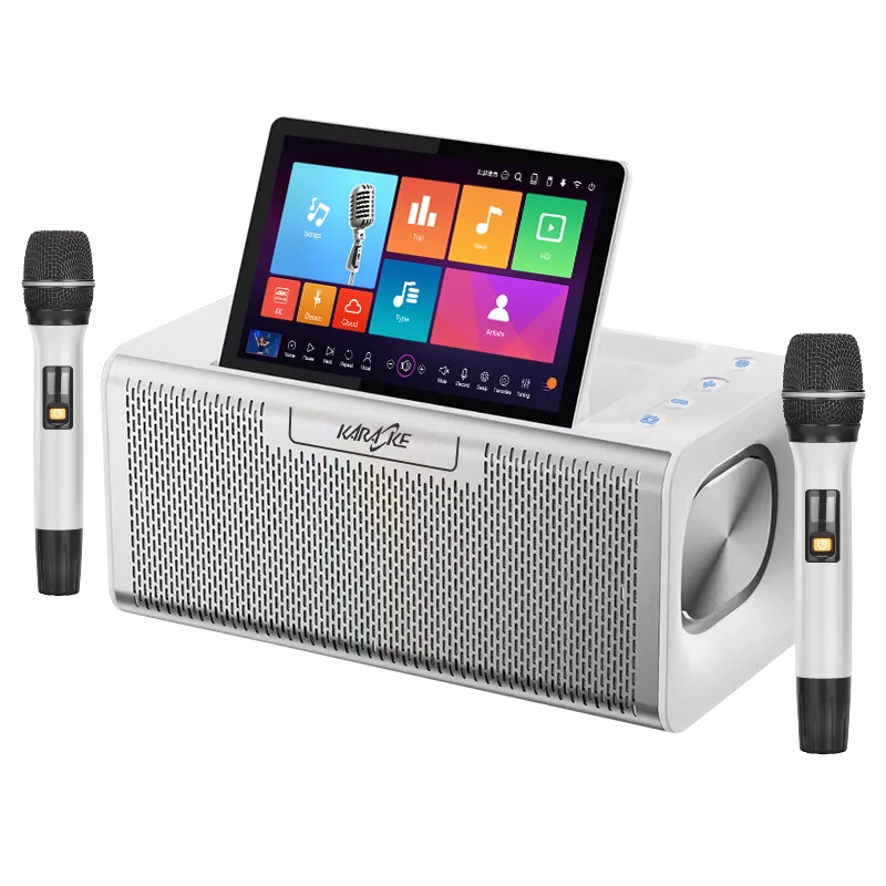 2025 Professional Android All-in-One Home Theater Player Touch Screen Karaoke System with Sound & Song Jukebox for Indoor Use