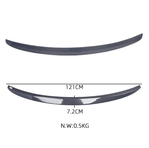 Rear Spoiler for Audi A4 B9 2017-2022 Facelift S Style Single Deck Real Carbon Fiber 100% Fitment 3M Tape Installation