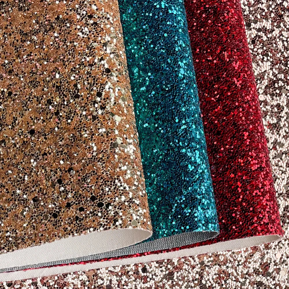6PCS Glitter Colorful Glitter Artificial Leather Sheet (21 X 30cm) 1 Set Suitable for DIY Stage Decoration Mobile Phone case