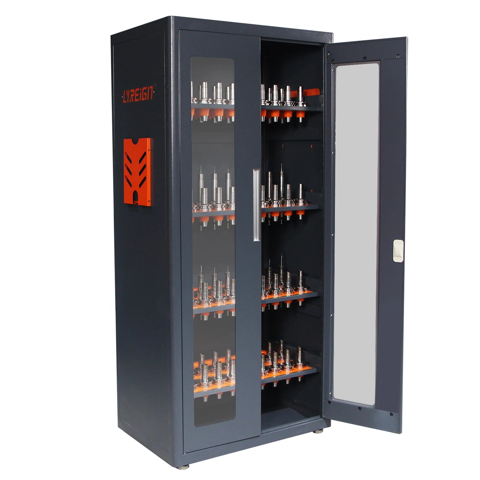 Large Capacity CNC Tool Storage Cabinet, CNC Tool Holder Station Rack with Lock, Multi-Purpose CNC Tool Holder