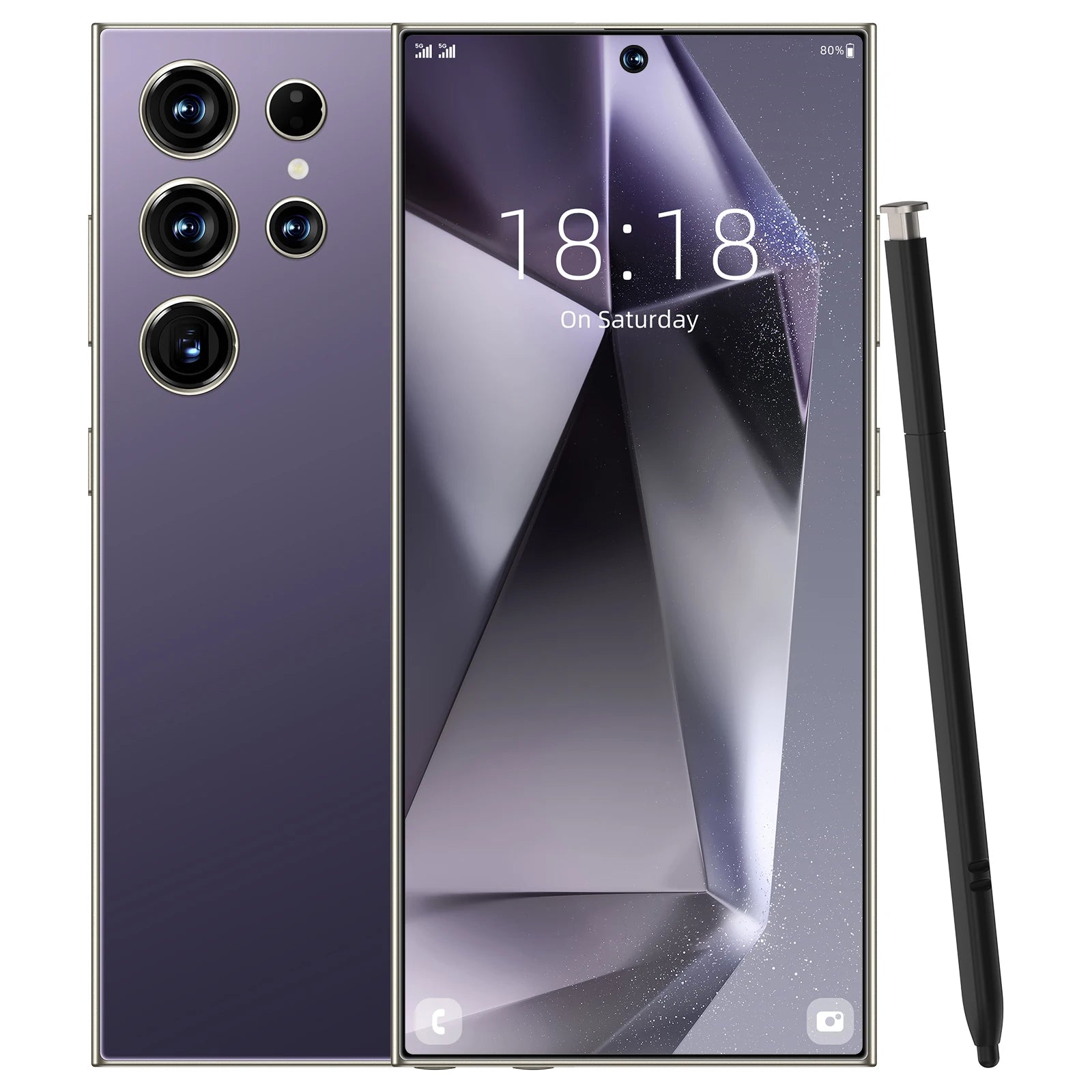 Samsum S24 Ultra Smartphones 8+256GB 5G Dual SIM Original CPU Octa Core HD Screen Resolution LTE Cellular Mobile Phone