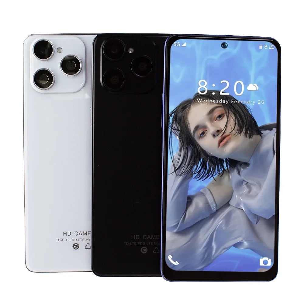 Custom Logo Unlocked Face ID MTK 6771 Octa Core 3G/4G Mobile Phone with 6.3inch HD OLED Screen 128GB ROM Smart Phone