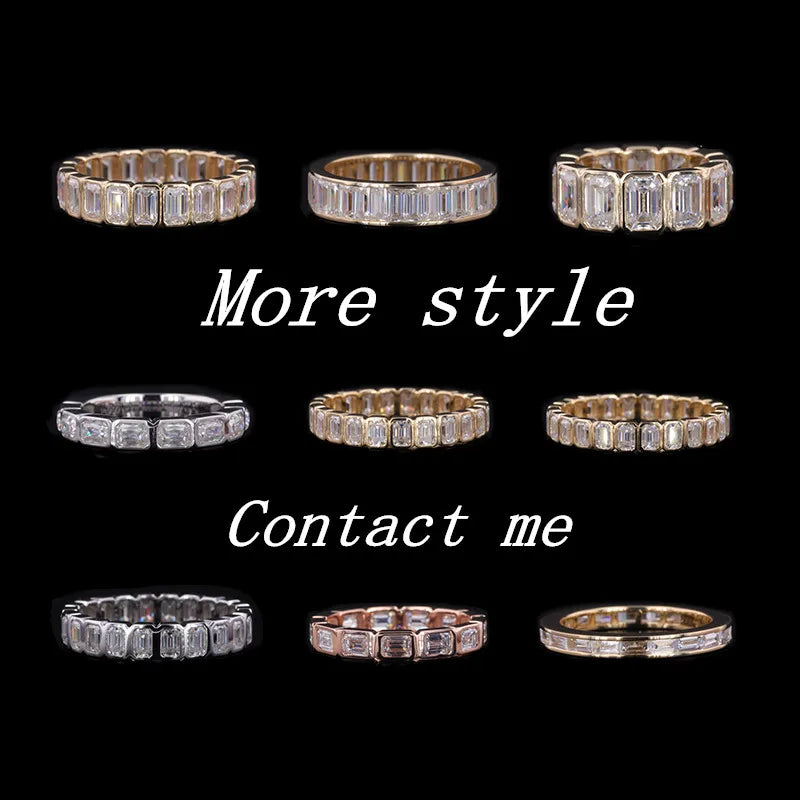 Marquise Diamonds Stacked Ring 2x4mm/3x1.5mm DEF VS Marquise Cut Wedding Band 10K Gold HPHT CVD Lab Grown Diamonds Band Rings