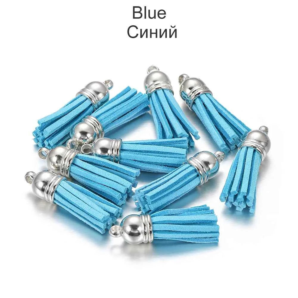20-60pcs/lot 38mm Tassel Vintage Leather Tassels Fringe for Purl Macrame Pendant For DIY Jewelry Making Supplies Accessories