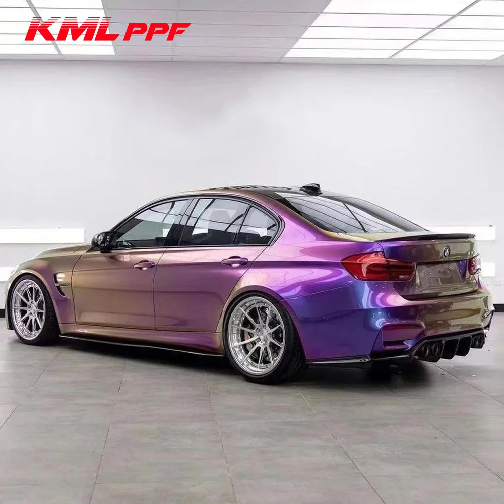 Wholesale Price Wrap Film 1.52*18m ROHS PET Magic Blue Purple Chameleon Car Sticker Removable Glue Car Vinyl Wrap Roll