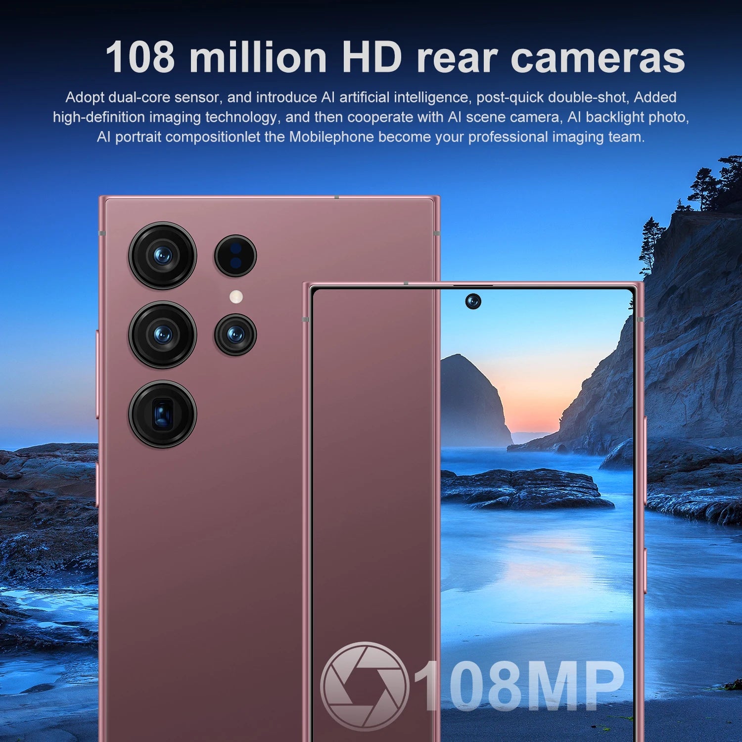 Hot Selling S24 Ultra Original 5G Android 13.0 Smartphone with 12GB RAM + 512TB 144Hz 108MP Deca Core Spanish
