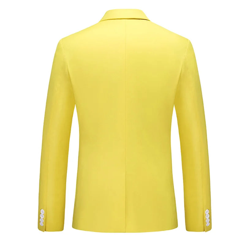 2026 New Men Blazer Coats Casual Business Blazer Jacket Fashion Mens Formal Wedding Blazers Plus Size M-6Xl Solid White Black
