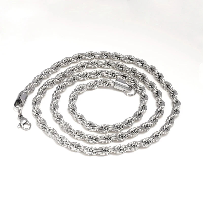 New Fashion Madonna Sterling Silver S925 Rope Chain Necklace Moissanite for Certified Gold/Silver/Rose Gold Plated Hip Hop Music