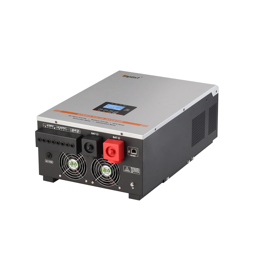 5KW 48V Hybrid Solar Inverter Built-in 100A MPPT Solar Charge Controller  120V/240V Split Phase Output With AC Charger