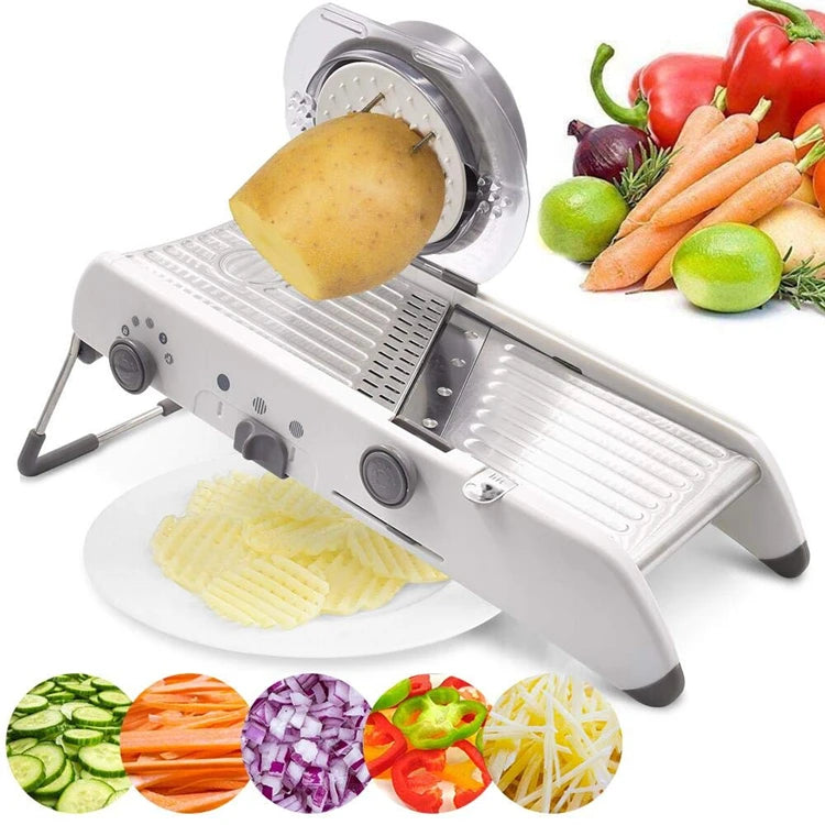 Adjustable Mandoline Slicer Stainless Steel Vegetable Chopper Slicer Veggie Chopper with Waffle Maker| French Fry Cutter YY120