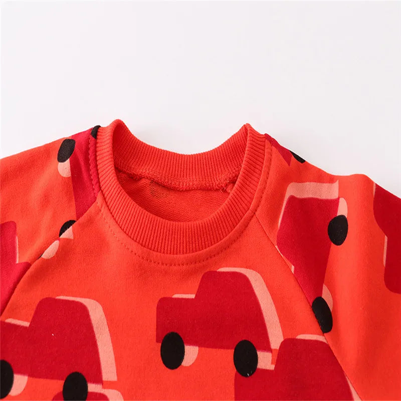 Jumping Meters New Arrival Rockets Print Autumn Winter Kids Clothes Boys Sweatshirts Cotton Long Sleeve Tops Hoodies Shirts