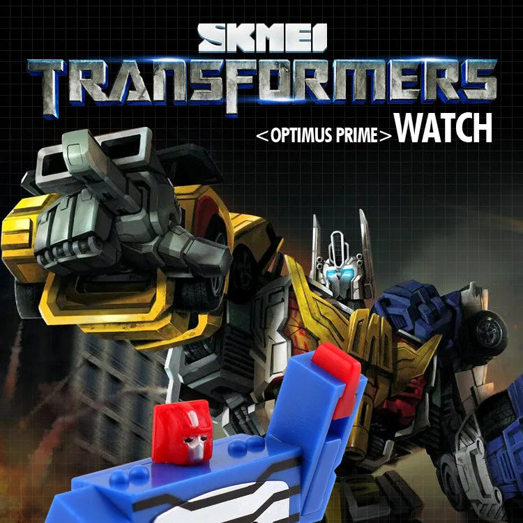 SKMEI Kids Watches LED Digital Children Cartoon Sports Watches Robot Transformation Toys Boys Wristwatches montre enfant 1095