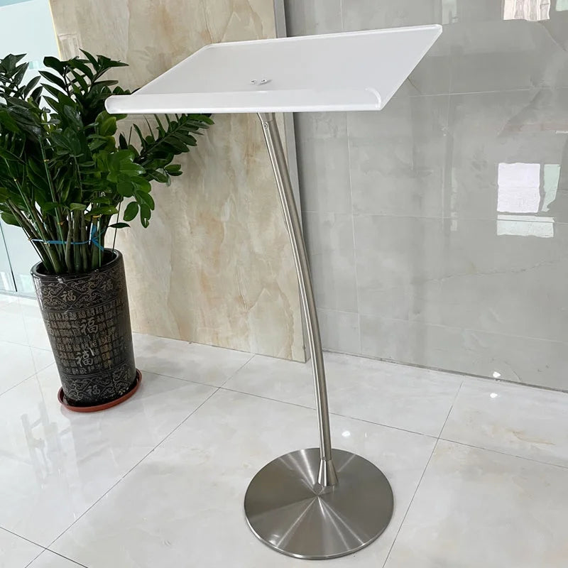 Top Level Crazy Selling Modern Acrylic Lectern Plastic Podium Design for Mall Gym School & Supermarket Use High Quality