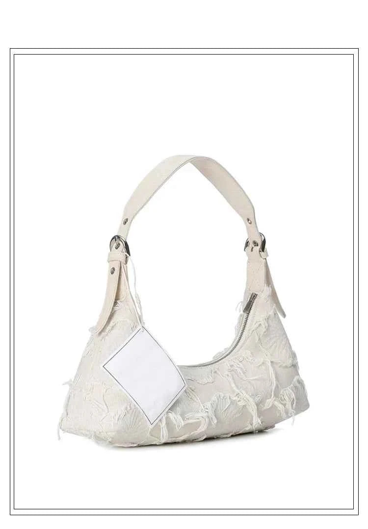 Trendy Patchwork Canvas Underarm Bag Retro Women's Clutch Bag Designer Handbag luxury Shoulder Bags For Women Bolsa de hombro