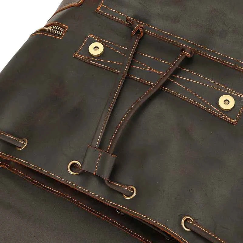 2025 New Arrivals Leather Backpack For Men Male Genuine Leather Laptop Travel Backpack 17 Inch Daypack Shoold Bag Men Male Large