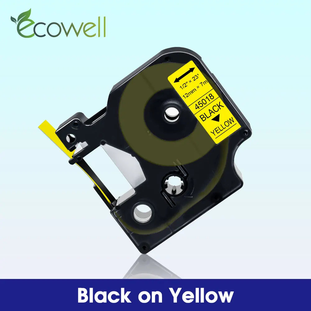 6/9/12mm Label Compatible for Dymo D1 45013 45010 45018 45023 Label Tape 40913 40918 43613 for Dymo LabelManager LM 160 280 210D