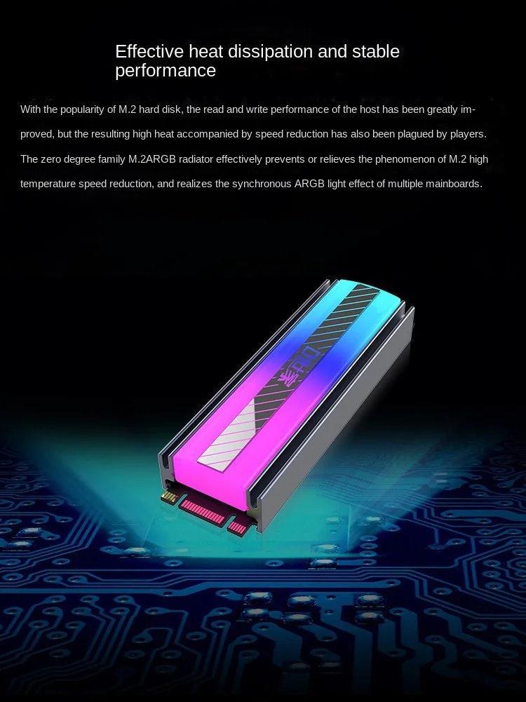 TEUCER M.2 NVME SSD Heatsink Cooler 2280 Aluminum Solid State Disk Drive Radiator for Desktop PC & PS5 Computer Case Application