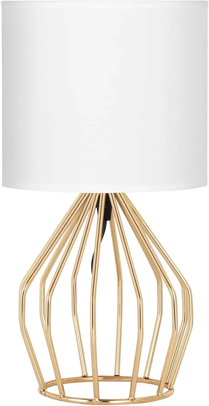 Minimalist Modern Black Table Lamp White Wood Fabric Lampshade Elegant Decorative Night Light for Bedroom Living Room