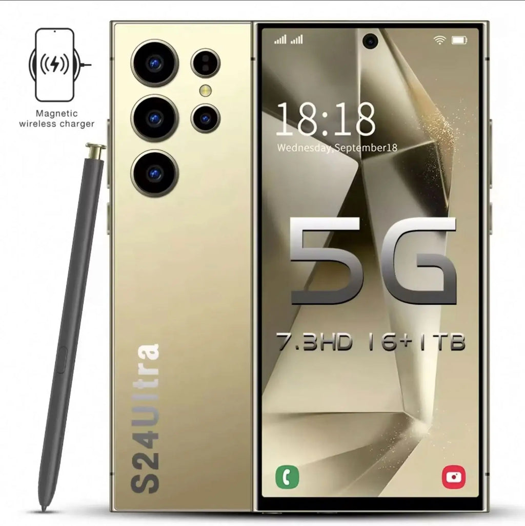 2024 New Ultra-high Speed S24 Ultra 16GB+1TB 5G Smart Phone 7.2-inch 48MP+108MP 8+2 Android 13 Smart Game Phone