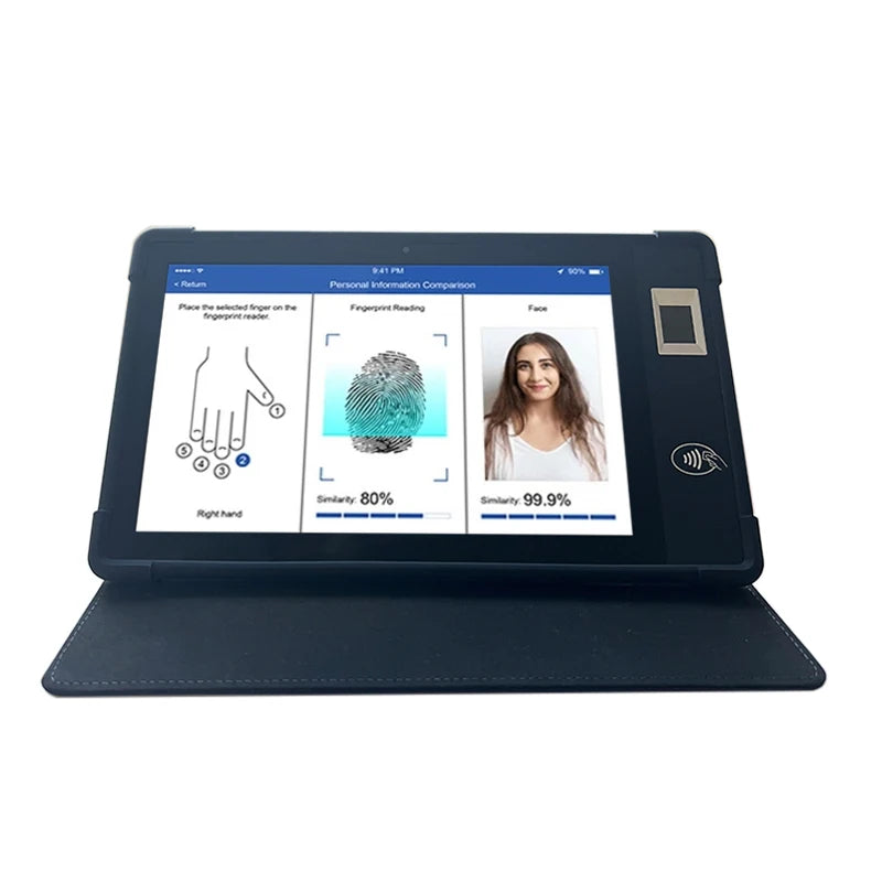 FBI Certified Mobile ID Verification Device 10 Inch Android 14 Biometric Registration Tablet with FAP20/30 Fingerprint Scanner