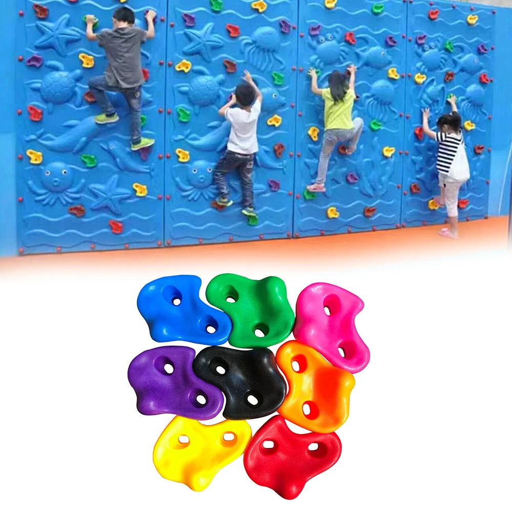 Kids Rock Climbing Games Toys for Children Wall Climbing Stones Child Playground Indoor  Outdoor Rock Wall Climbing Kit