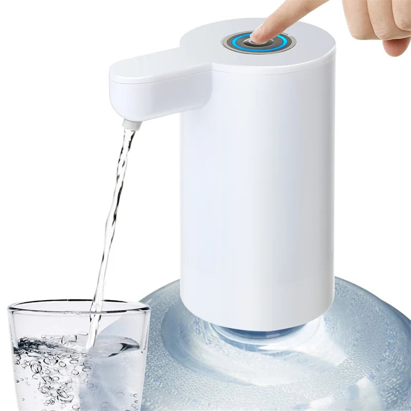 New Electric Smart Water Bottle Dispenser Portable Automatic Drinking Water Pump with Base LED Night Light Device
